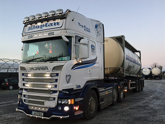 Scania is the truck of choice for Tony Boylan Transport Ltd.)